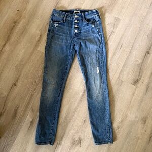 MOTHER The Pixie Dazzler Graffiti Girl Women’s Straight Leg Jeans 26